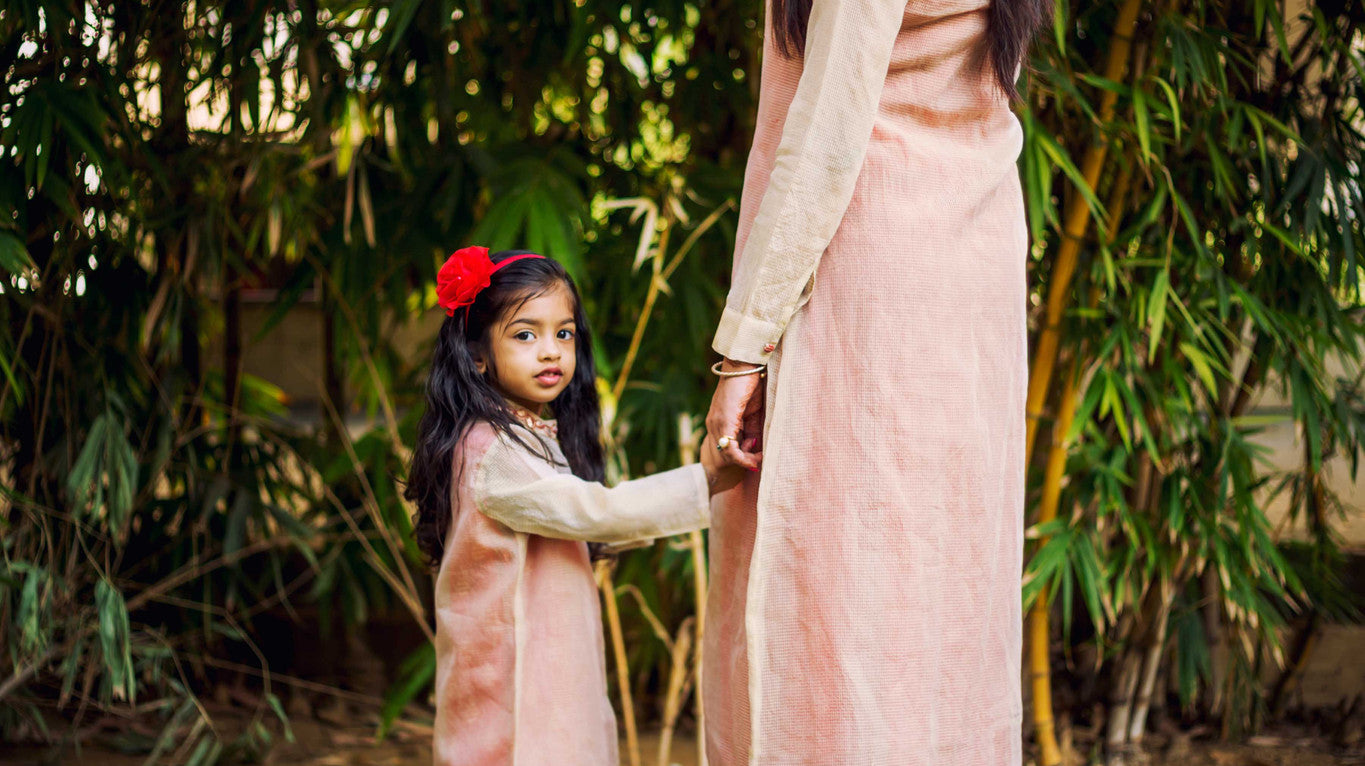 indo western for mom and baby girl