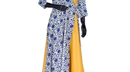 block printed dress
