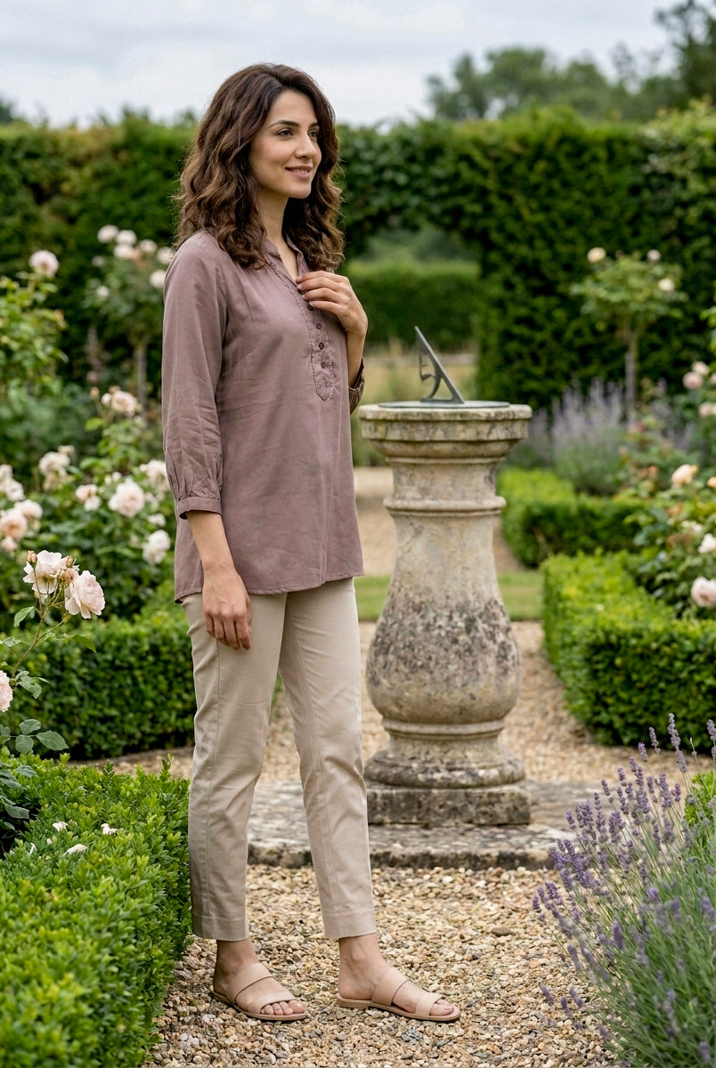 Dusty Mauve Modal Top — view 2