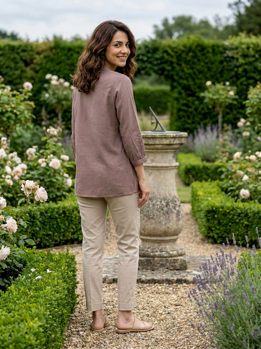 Dusty Mauve Modal Top — view 4