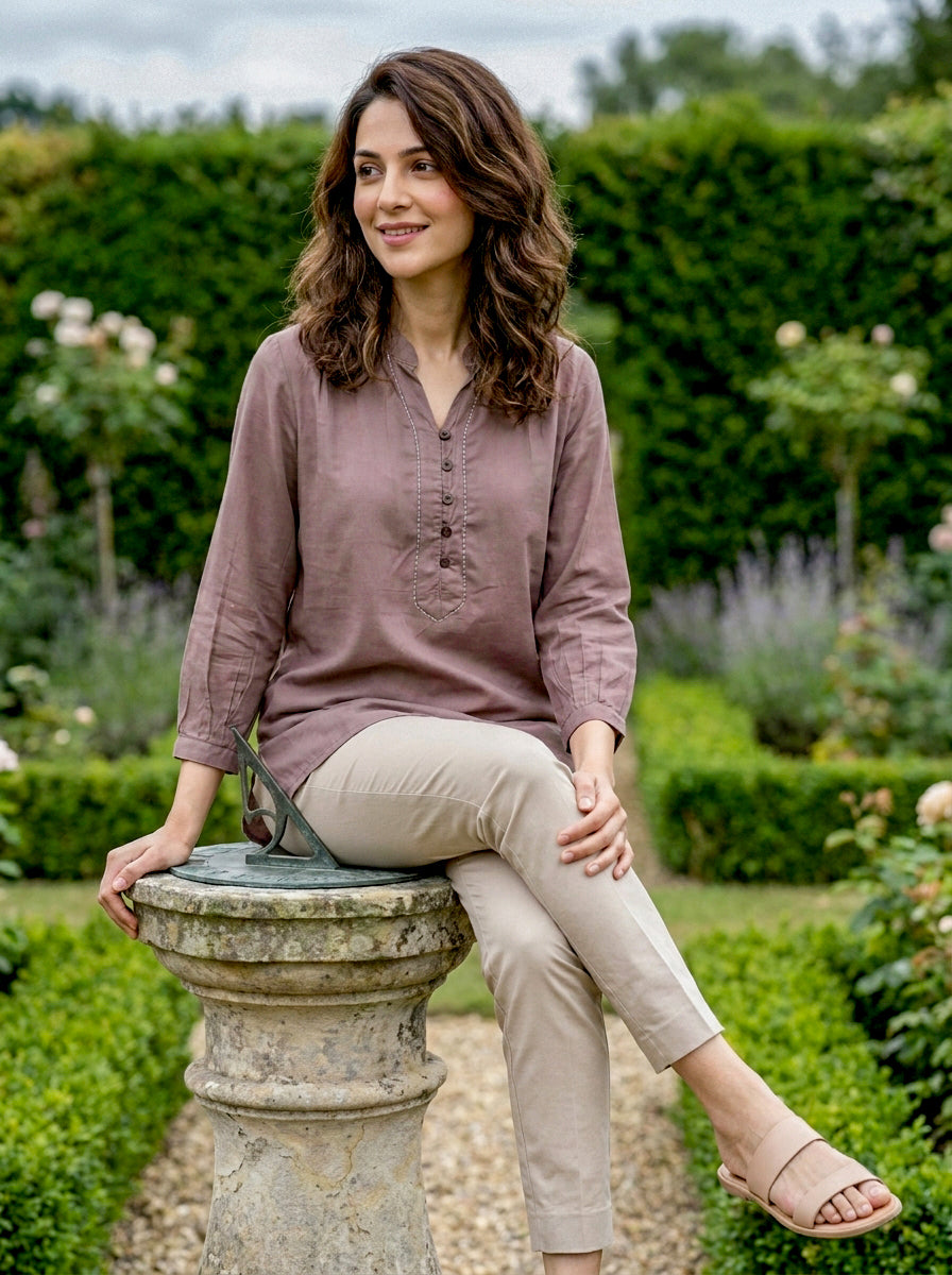 Dusty Mauve Modal Top — view 5