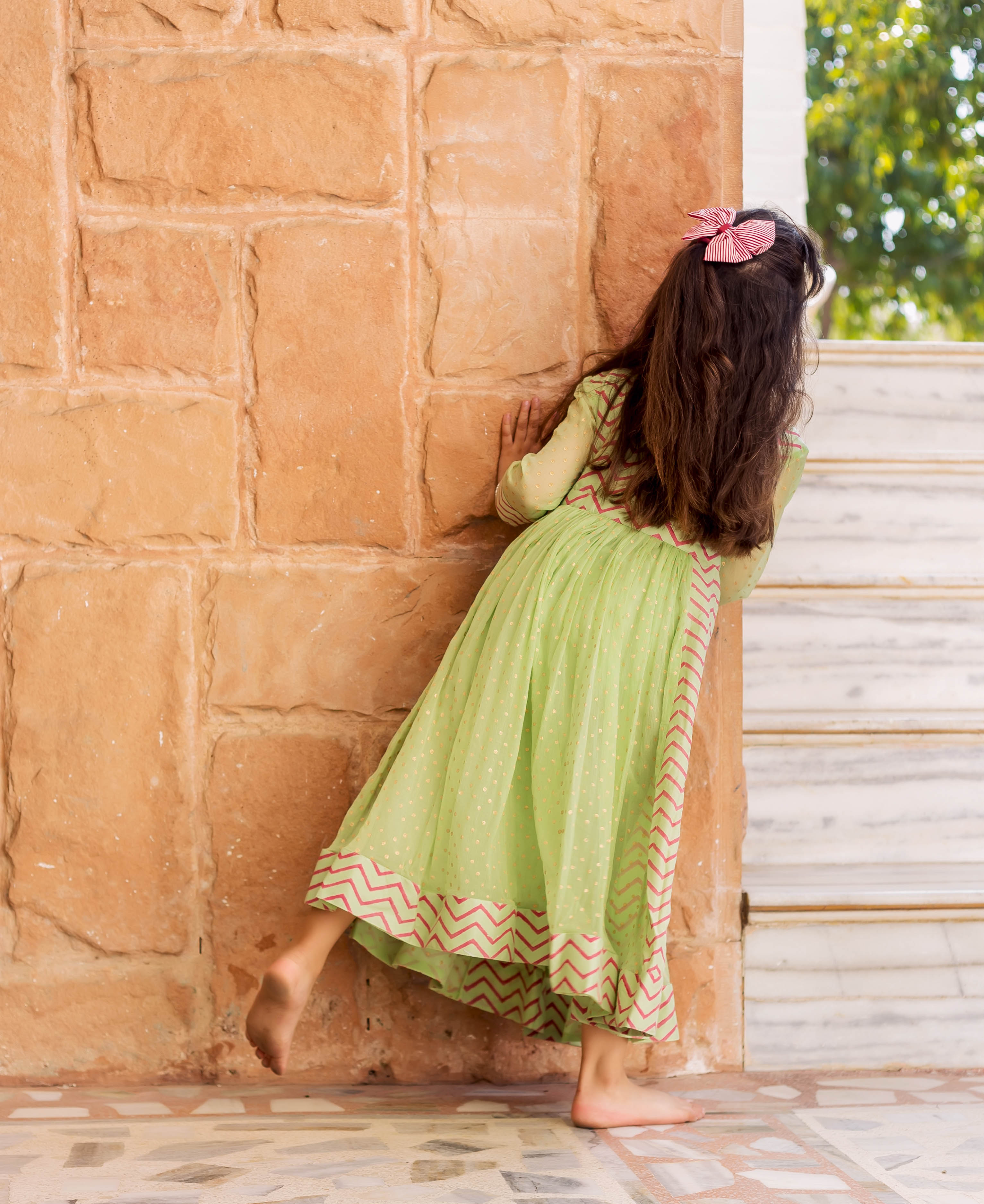 Mint Green Chiffon Anarkali Dress for Baby Girl – MISSPRINT